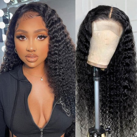 Dsoarhair 100% Remy Human Hair 4x4 Lace Closure Curly Hair Wigs For Black Women 