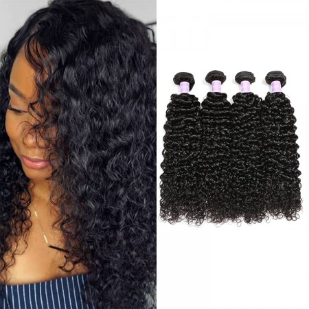 DSoar Hair Curly Hair Products 4 Bundles Virgin Human Hair