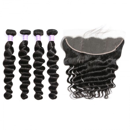 4 bundles with lace frontal