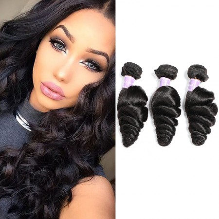 remy loose wave hair weave 