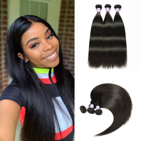 Straight remy hair weave 