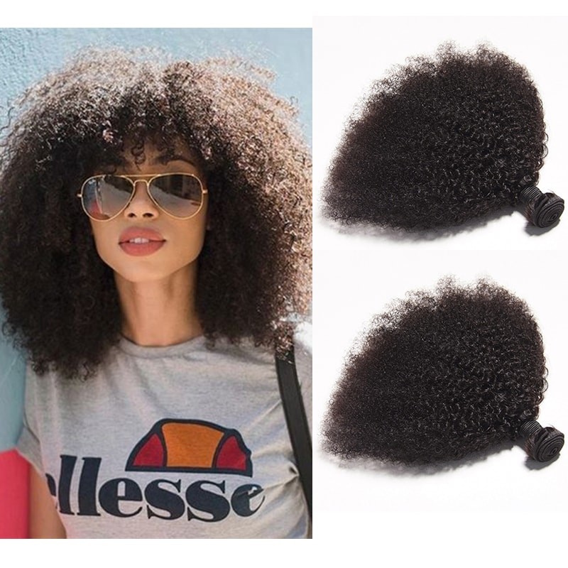 DSoar Hair Afro Kinky Curly Brazilian Virgin Hair 2 Bundles | DSoar Hair