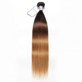 DSoar Hair Virgin Hair Ombre Hair Extensions 1 bundle 1B/4/27 Straight Human Hair Weave