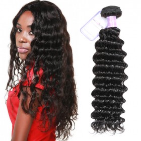 DSoar Hair 1 Pieces Deep Wave Human Virgin Hair Weaving