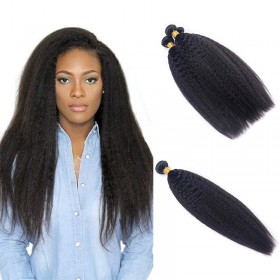 DSoar Hair Kinky Straight Bundles Yaki Hair 4Pcs/Lot Human Hair Weave