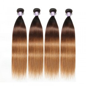  4Pcs/Lot DSoar Hair T1B/4/27 Three Tone Ombre Straight Virgin Hair