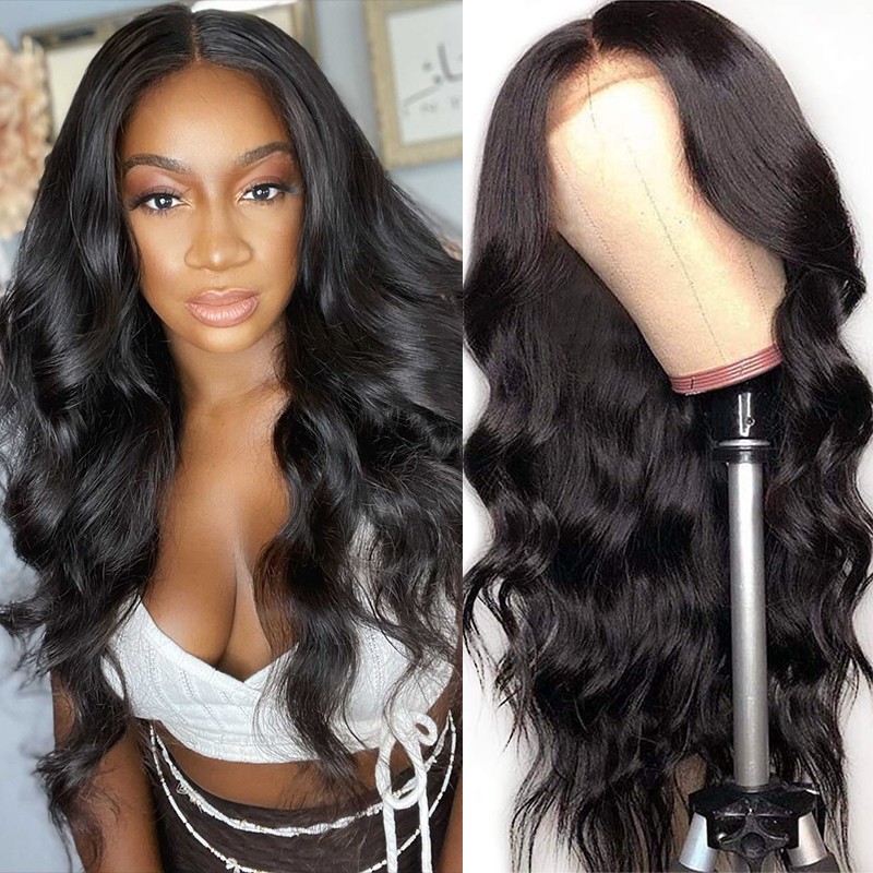 Dsoarhair Hight Quality 4x4 Lace Closure Wig Body Wave Human Hair Wigs with Baby Hair 