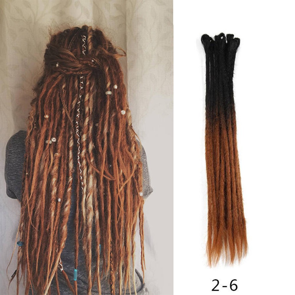 Brown Dreadlocks extensions Synthetic Hair Crochet Faux Locs