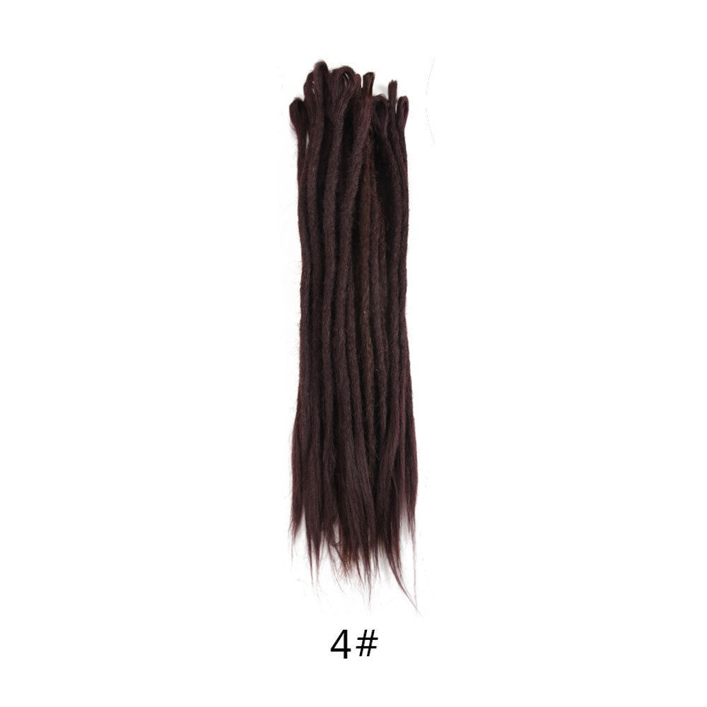 DSoar 4 dark brown dyed Dreads Hair Synthetic Dreadlock Extensions Styles 20 inch