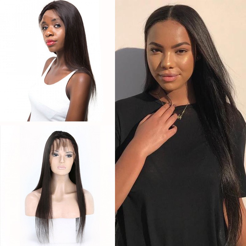 Dsoarhair 13x4 Lace Front Wig with Baby Hair Straight Remy Human Hair