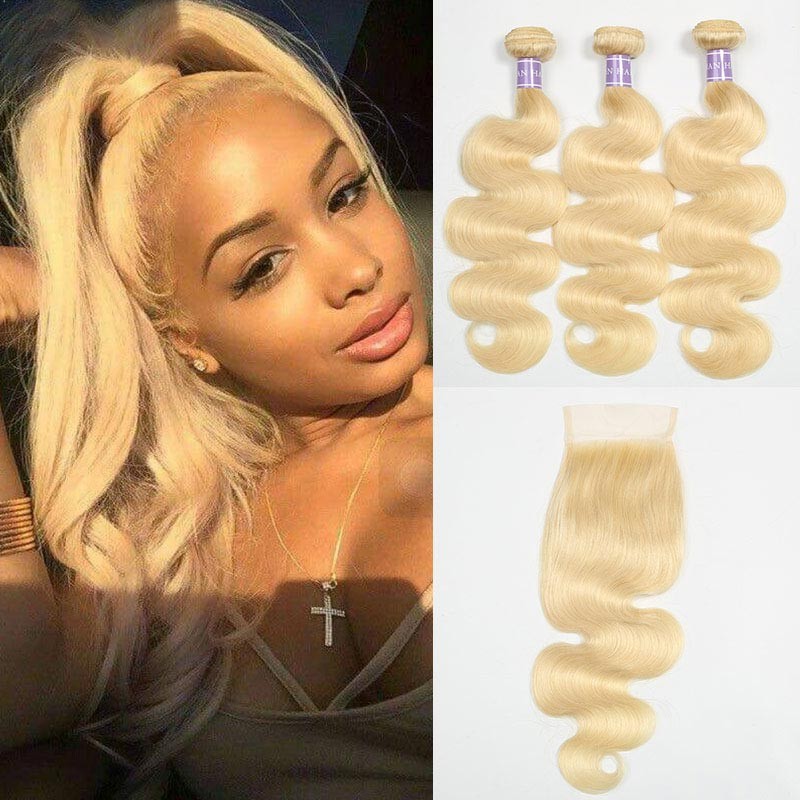 613 Blonde Brazilian Hair Weave Body Wave