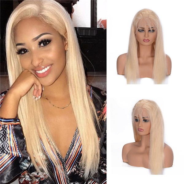 DSoar Hair 613 Lace Front Wig Straight Blonde Human Hair Wigs 