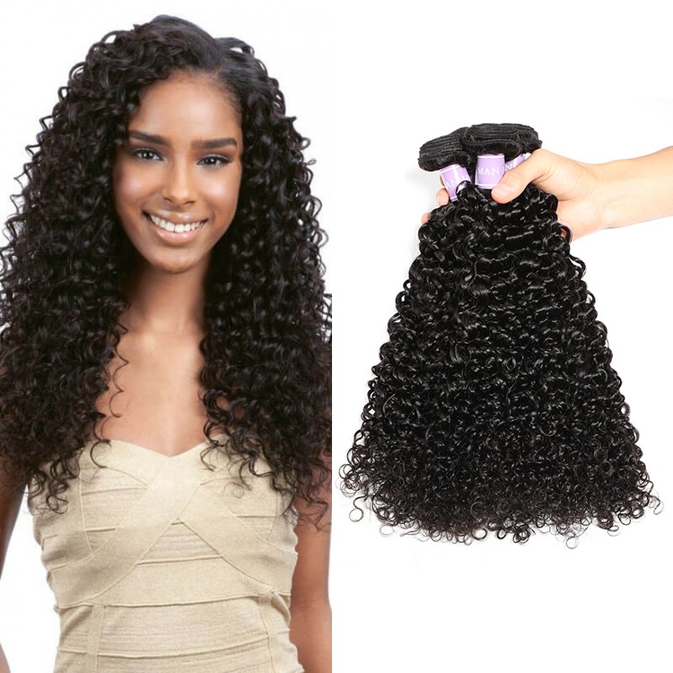 DSoar 4 bundles Indian curly human hair weave unprocessed virgin hair 