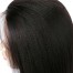 Yaki Straight Human Hair Lace Front Wigs Free Part