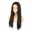 Yaki Straight Human Hair Lace Front Wigs Free Part