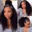 Dsoar Hair High Qualiy Headband Wigs Kinky Curly Human Hair Natural Color for Black Women 