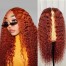 Dsoar Hair Orange Ginger Color 13x4 Curly Hair Lace Front Wigs Human Hair Wigs Pre Plucked Natural Hairline