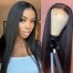 Dsoarhair Straight Human Hair 4x4 Lace Closure Wig With Natural Hairline Hand Tied Lace Closure Wigs 