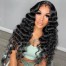 Dsoarhair Loose Wave 13x4 Natural Black Lace Frontal Wigs Human Hair With Baby Hair