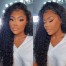 Dsoar Hair Jerry Curly 13x6 HD Lace Front Wig Human Hair Pre Plucked with Baby Hair Natural Black Color