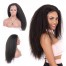 DSoar Hair Light Yaki Straight Human Hair Black Lace Transparent Front Wigs