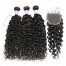 Malaysian Natural Wave Weave Hair 3 Bundles With Lace Closure 