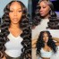 Dsoarhair Loose Wave Hair 13x6 Transparent Lace Front Wigs Pre Plucked With Baby Hair 