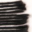 DSoar 40 PCS Human Hair Dreadlock Extensions Natural Black 20 inch