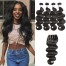 DSoar Hair Body Wave Lace Closure With 4pcs Remy Hair 