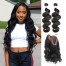 Indian Body Wave 360 Lace Frontal Closure With 2 Bundles 