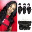Dsoar Hair Peruvian Loose Wave Virgin Hair Lace Frontal With 3 
