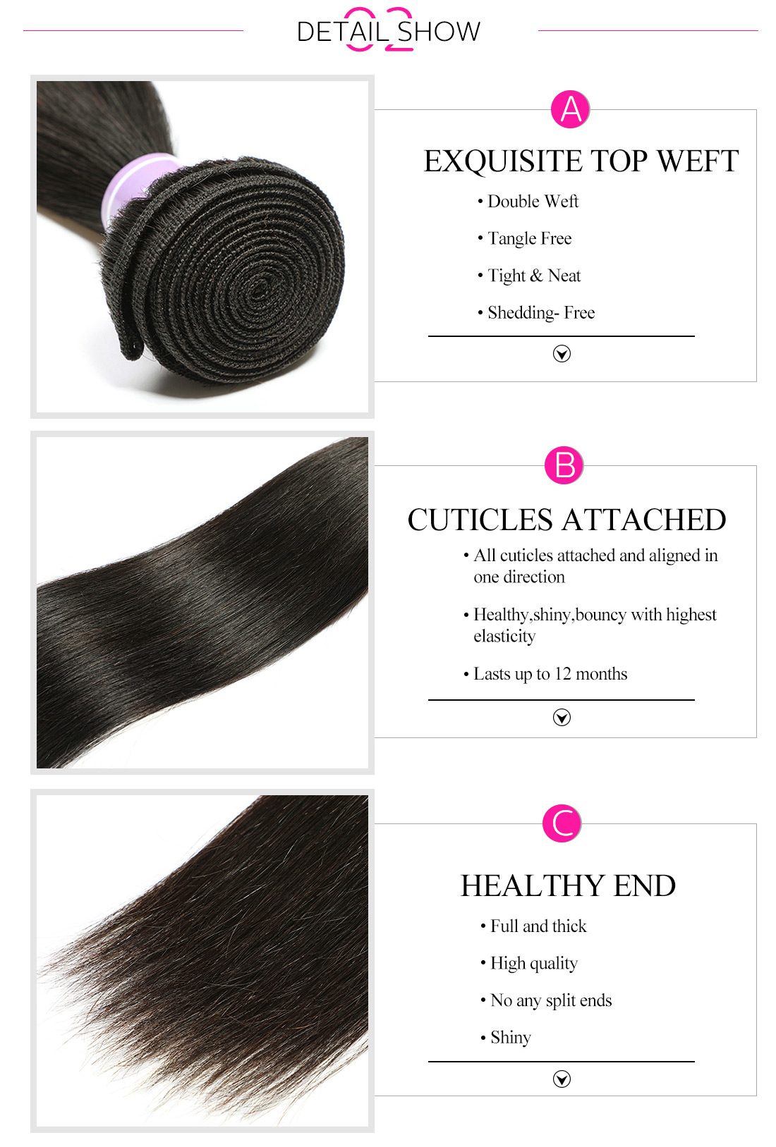 cheap Malaysian straight hair bundles